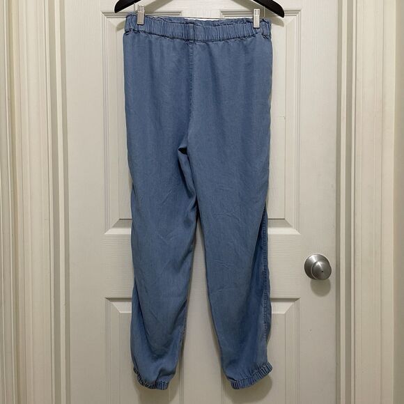 Love Tree Pull On Jogger‎ Pants Elastic Waist Chambray Tencel Women's Medium - Picture 3 of 8